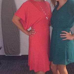 Womens GAP midi dress coral worn once